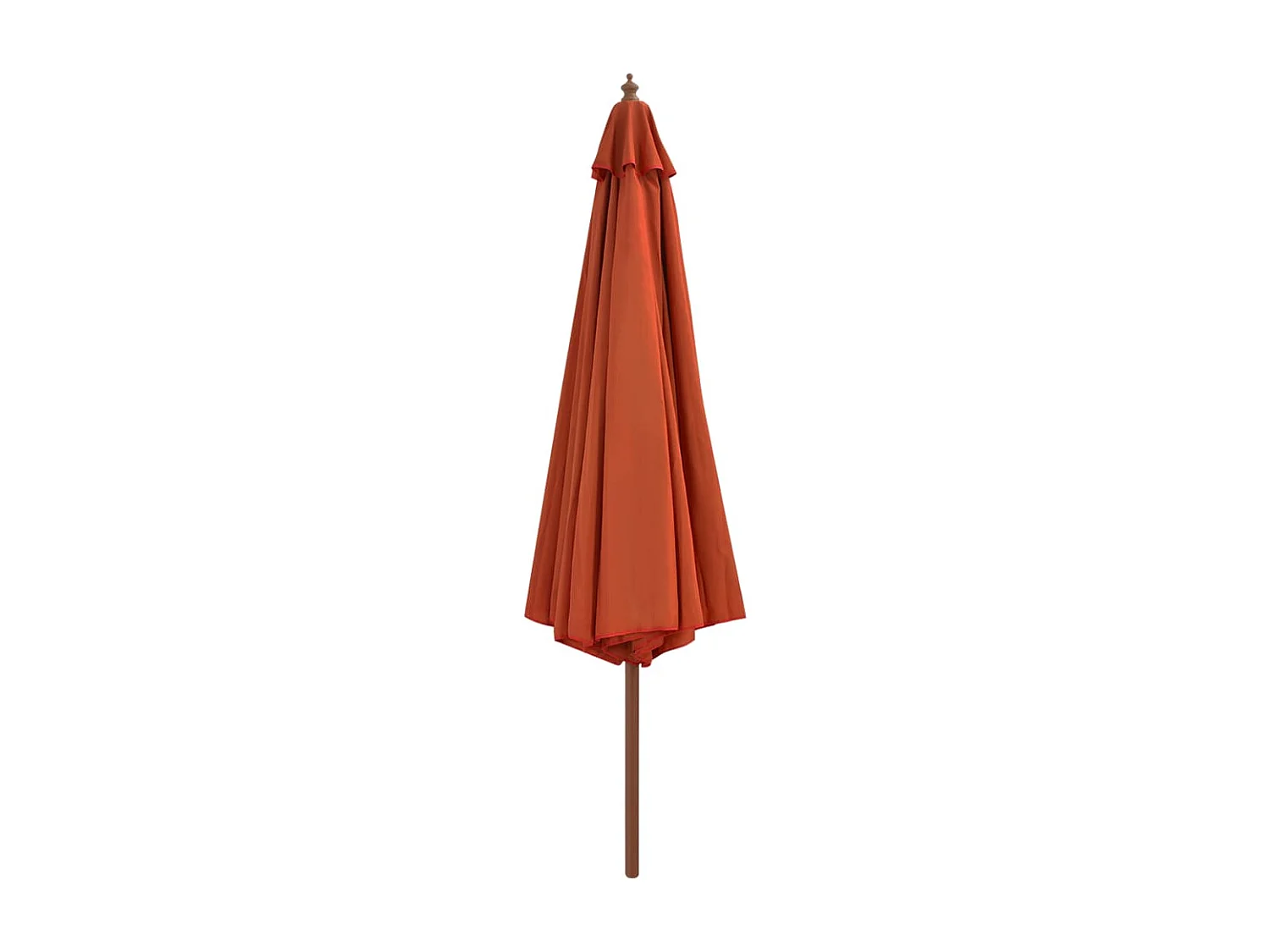 Hollywood  Parasol met houten paal 350 cm terracottakleurig