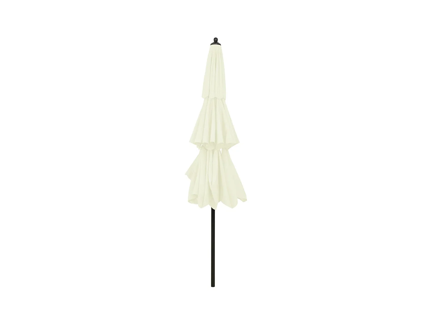 Nijkerk  Parasol de jardin à 3 niveaux avec mât en aluminium sable 3 m