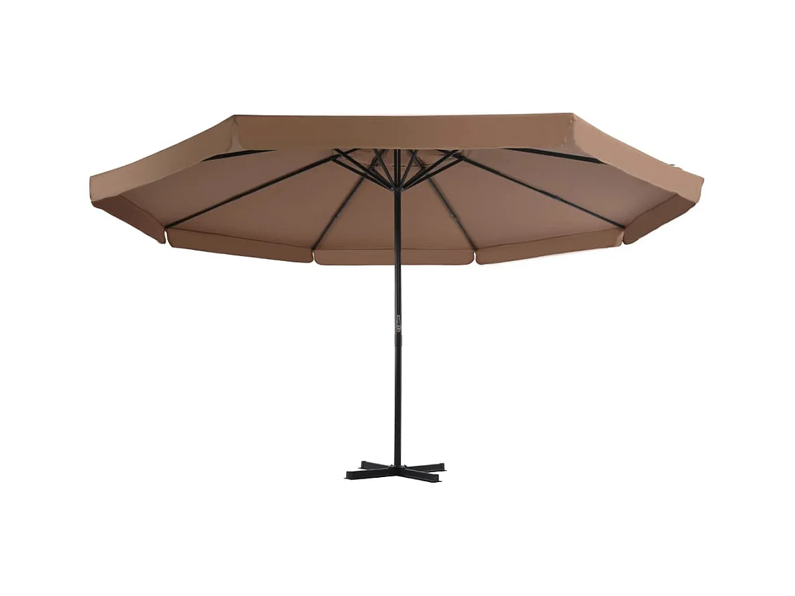 Roeland  Parasol d'extérieur avec poteau en aluminium 500 cm Taupe