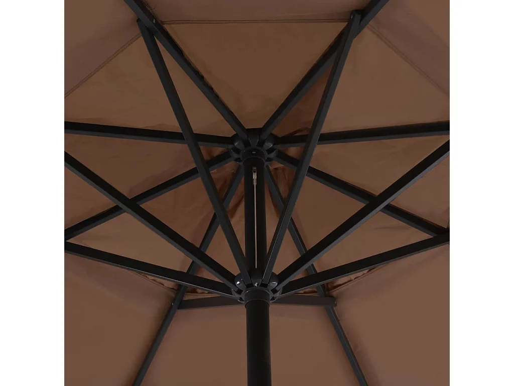 Roeland  Parasol d'extérieur avec poteau en aluminium 500 cm Taupe