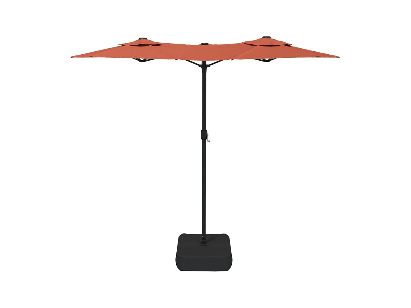 Vanyra  Parasol dubbel dak met LED's 316x145 cm terracottakleurig