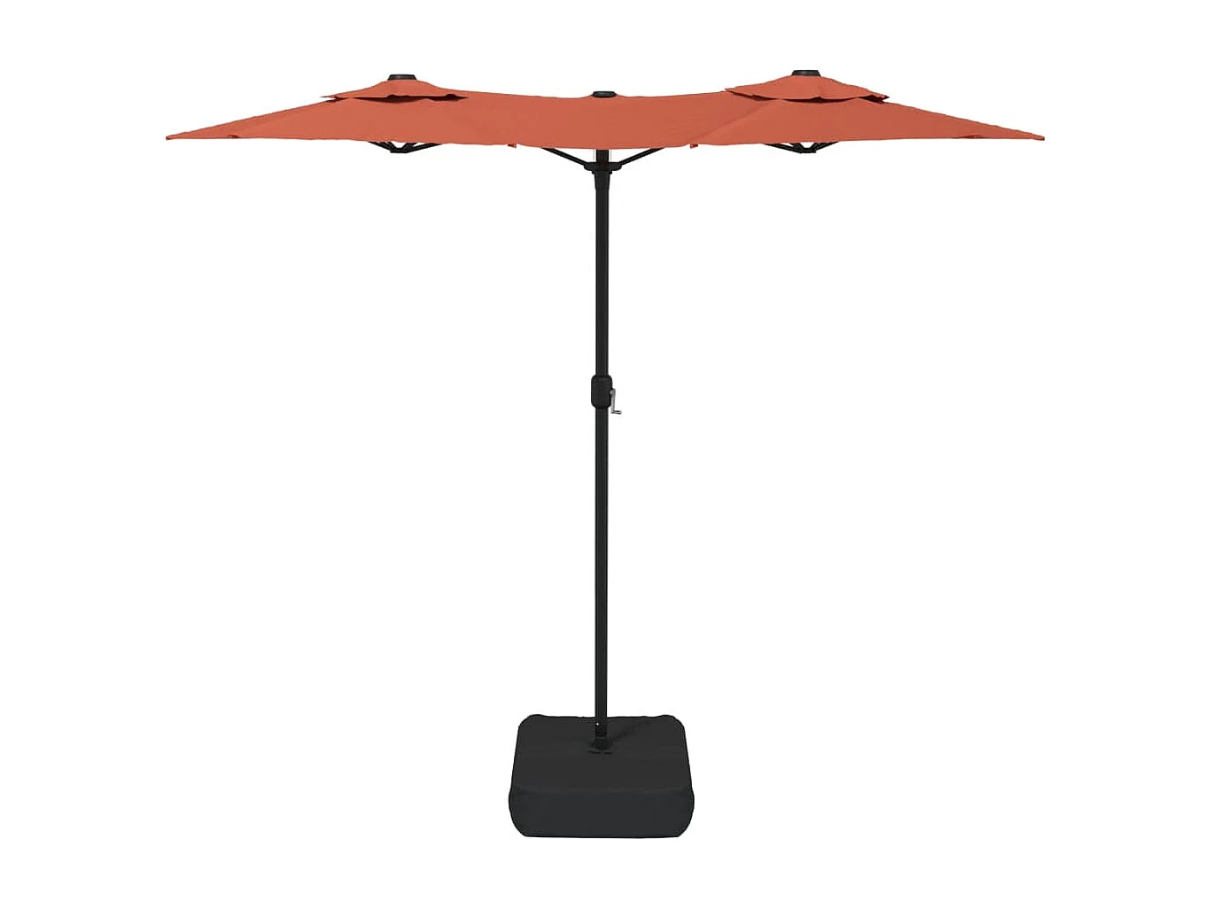 Vanyra  Parasol de jardin à double tête avec LED terre cuite 316x145 cm