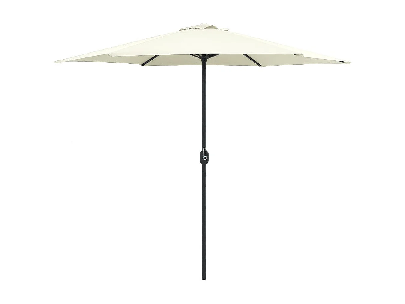 Qerlan  Parasol de jardin et mât en aluminium 270x246 cm Blanc sable