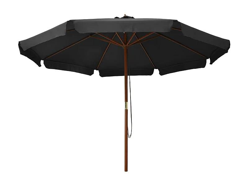Eastvale  Parasol d'extérieur avec mât en bois 330 cm Anthracite