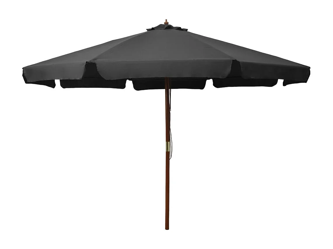 Eastvale  Parasol d'extérieur avec mât en bois 330 cm Anthracite