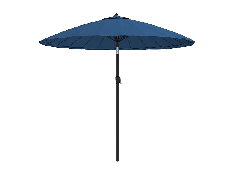 Castlefleming  Sombrilla de jardín con palo de aluminio azul azure 270 cm