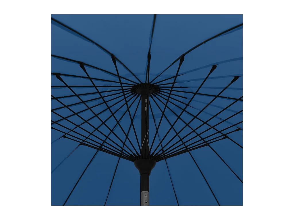 Castlefleming  Sombrilla de jardín con palo de aluminio azul azure 270 cm