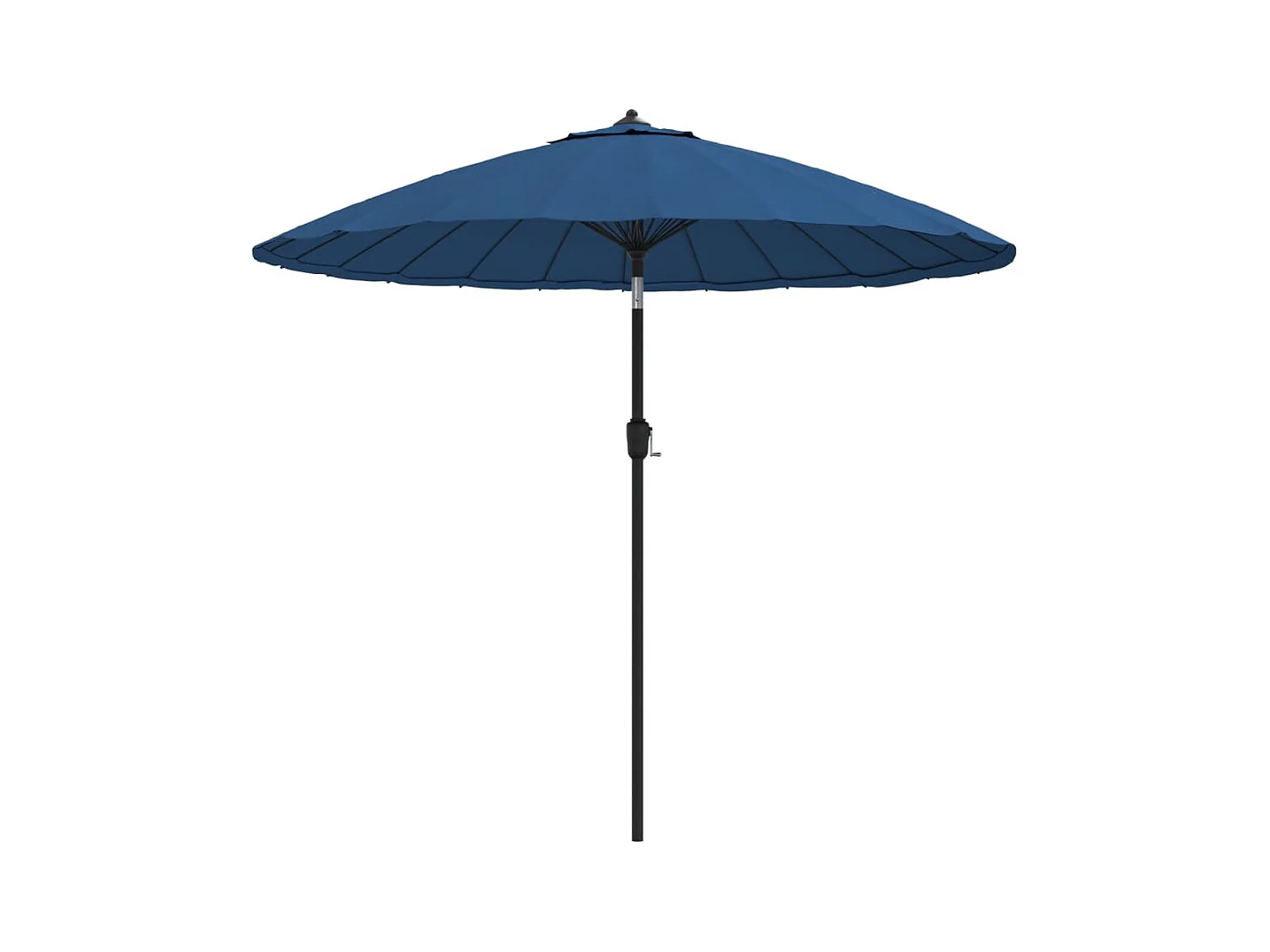 Castlefleming  Parasol d'extérieur avec mât en aluminium 500 cm bleu azuré