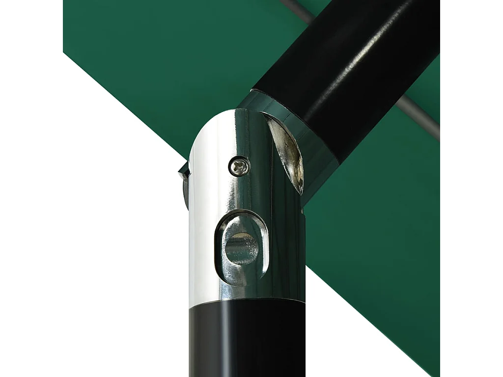 Nijkerk  Parasol de jardin à 3 niveaux avec mât en aluminium vert 3,5 m