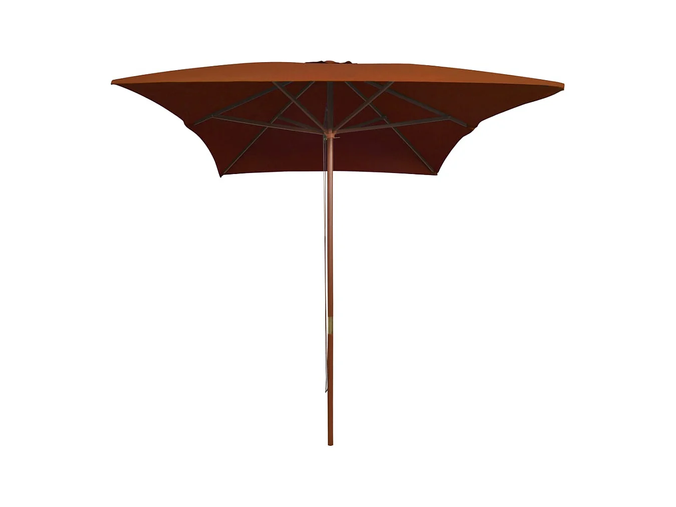 Isabel María  Parasol de jardin avec mât en bois terre cuite 200x300 cm
