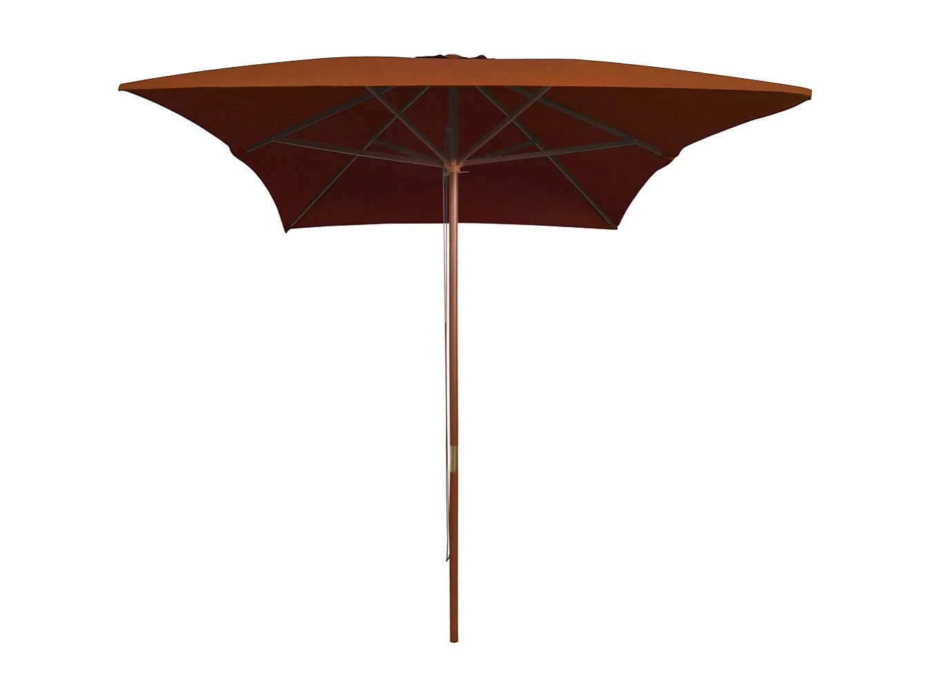 Isabel María  Parasol de jardin avec mât en bois terre cuite 200x300 cm