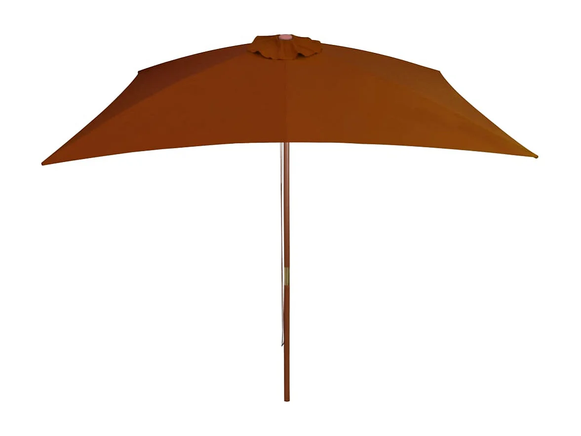 Isabel María  Parasol de jardin avec mât en bois terre cuite 200x300 cm
