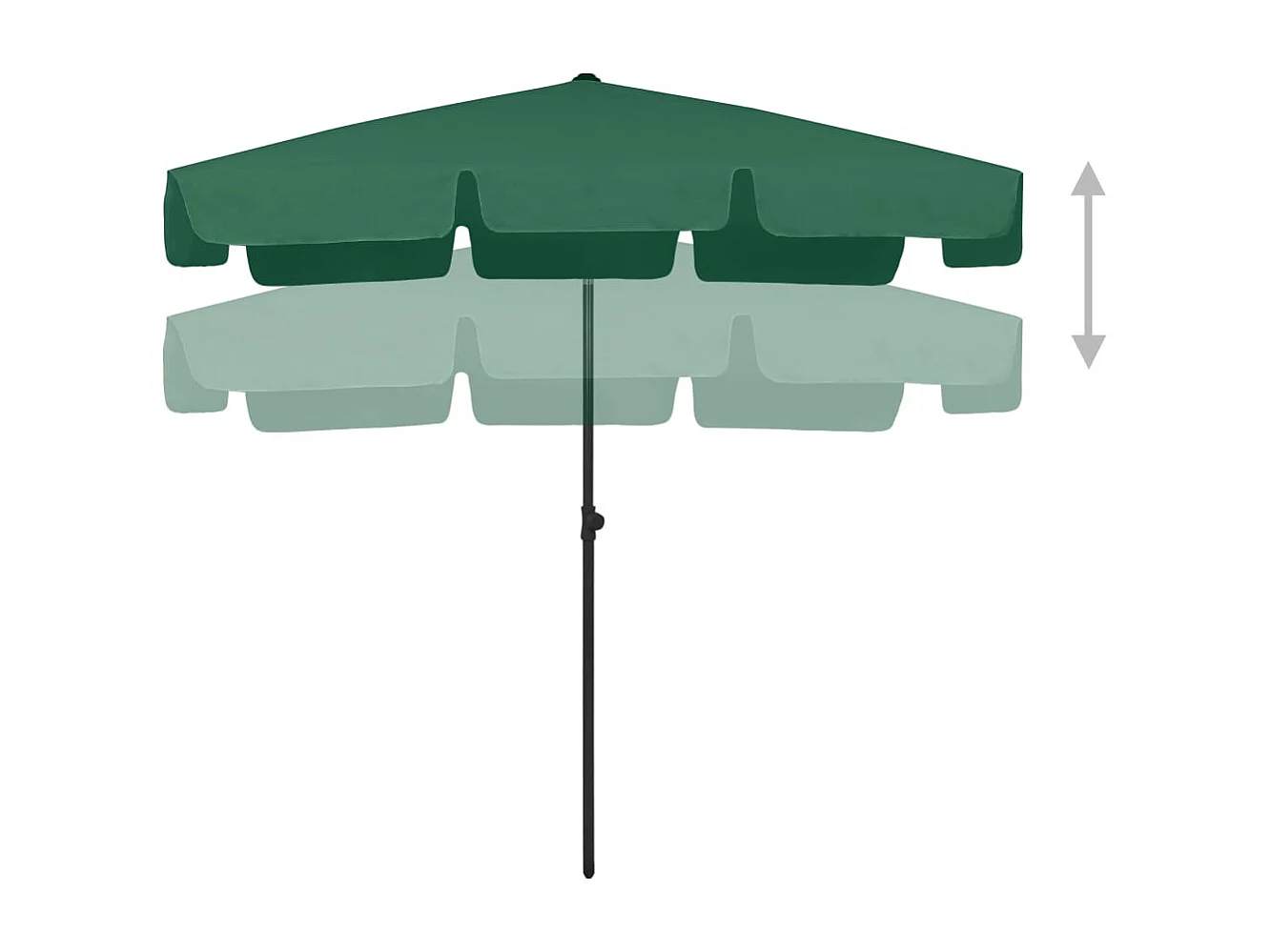 Roxanne  Strandparasol 200x125 cm groen