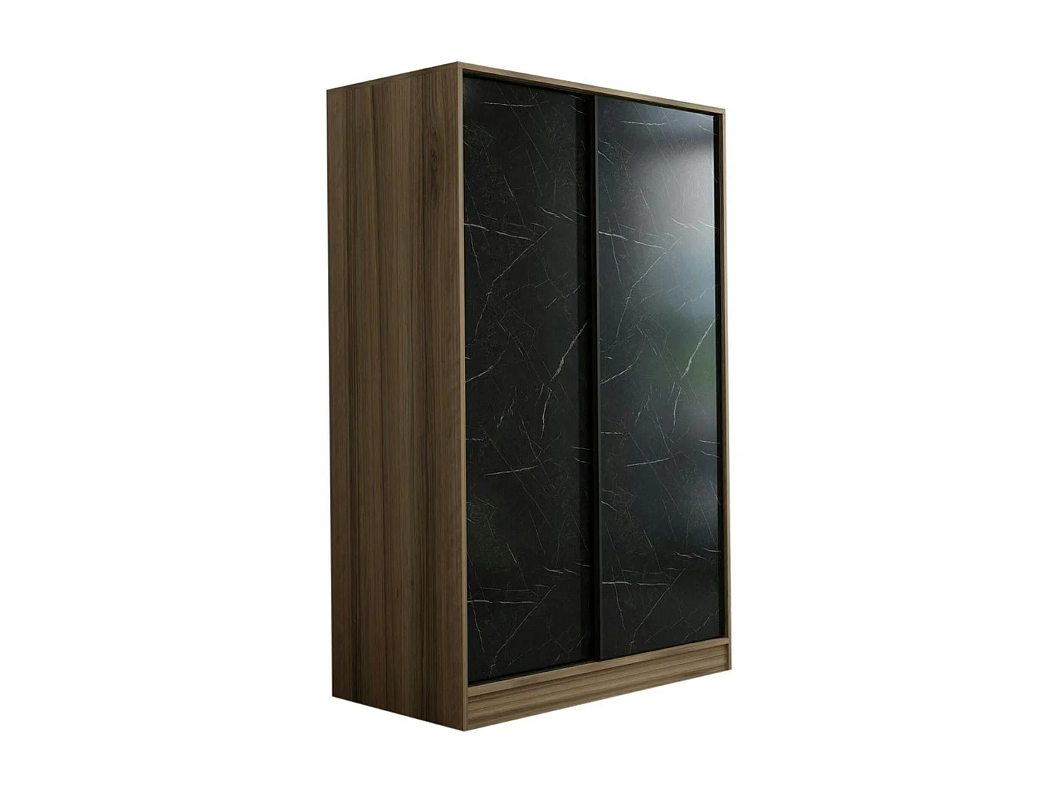 Armoire penderie portes coulissantes, effet marbre BYRON