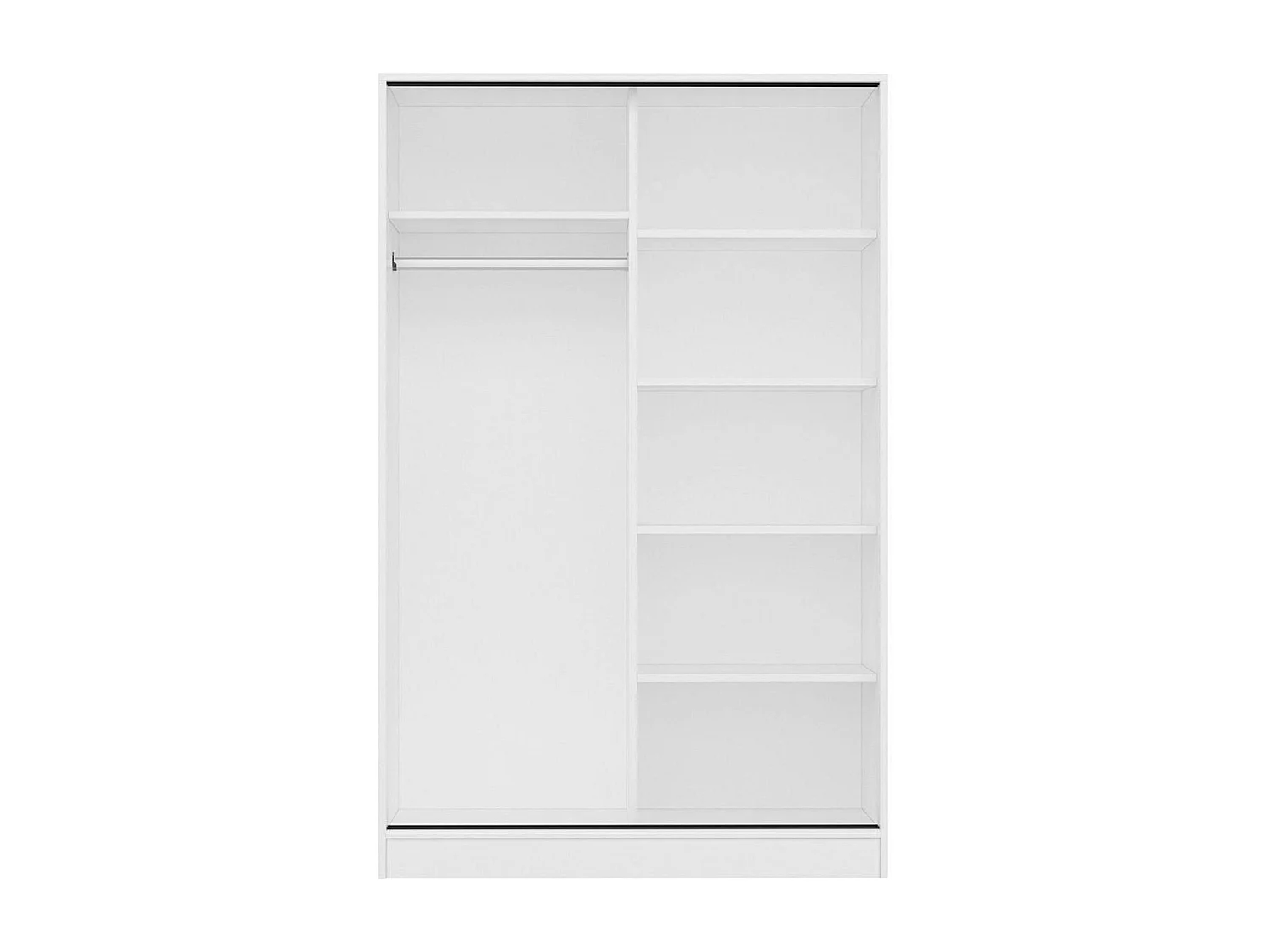 Armoire penderie blanche - portes coulissantes grises BYRON