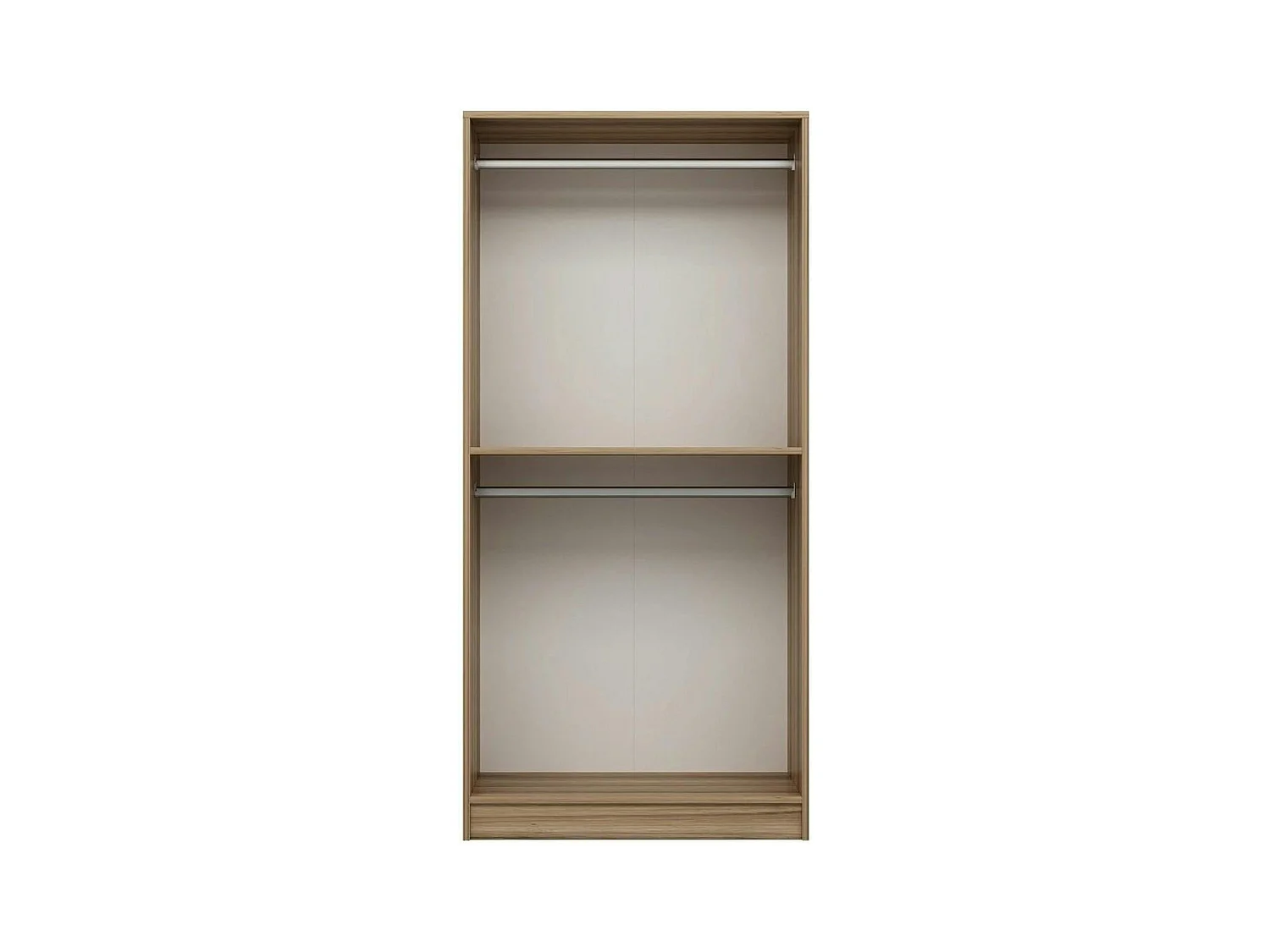 Armoire penderie moderne effet bois - 2 portes BYRON