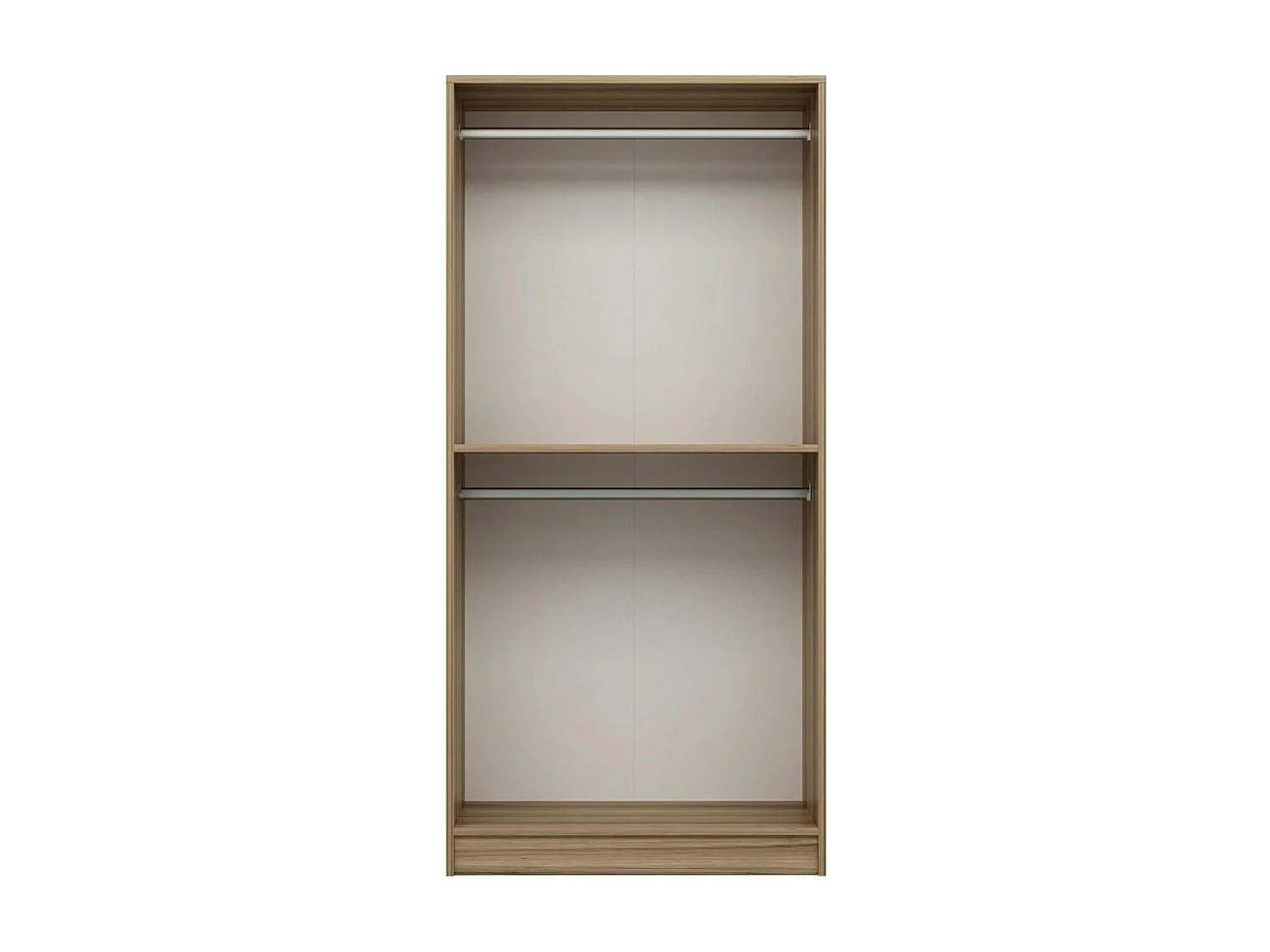 Armoire penderie moderne effet bois - 2 portes BYRON