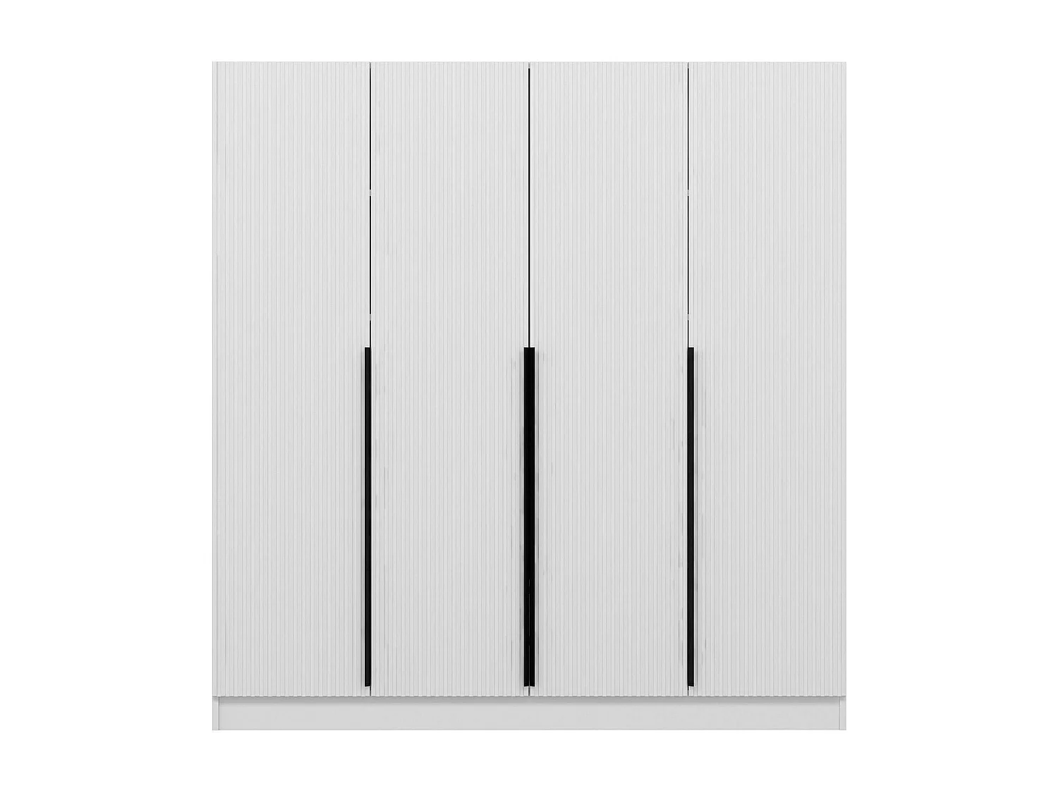 Armoire penderie blanche rainurée moderne H 210 cm BYRON