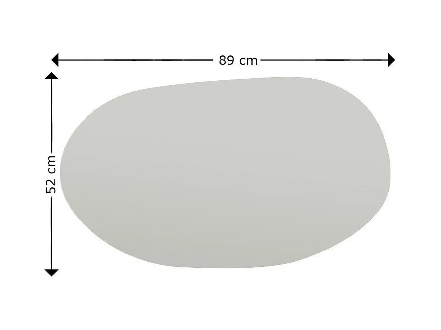 Miroir design organique forme galet 89 cm - style naturel CODY