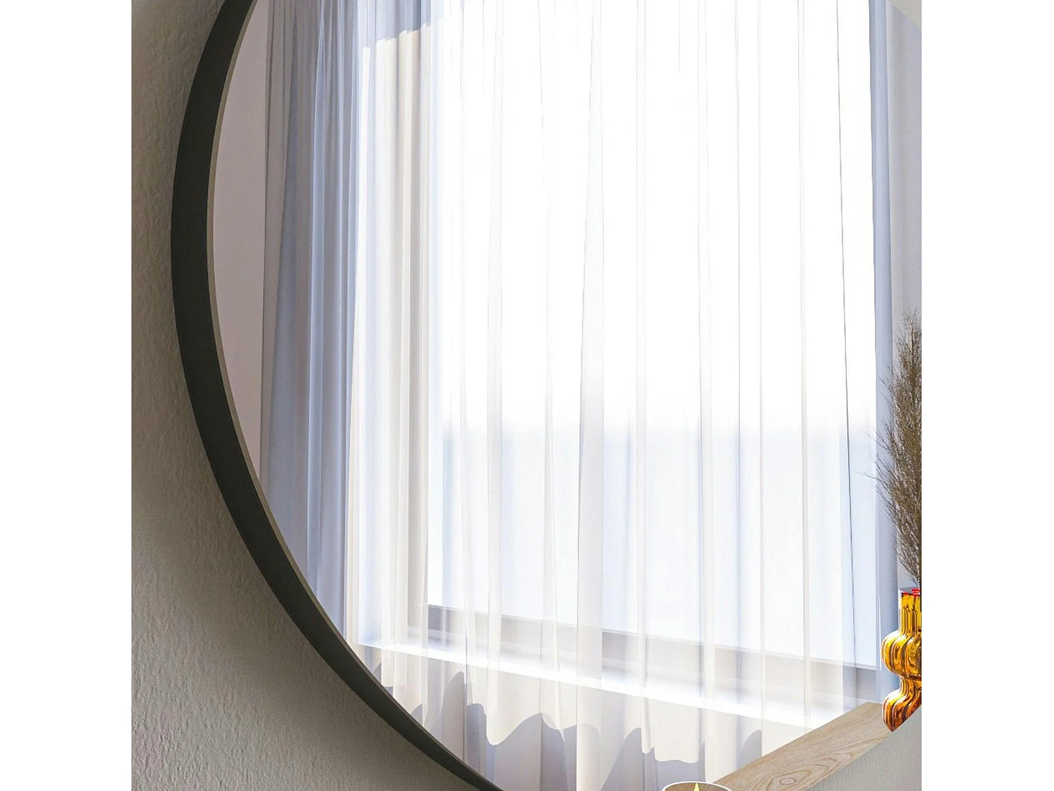 Miroir design organique forme galet 89 cm - style naturel CODY