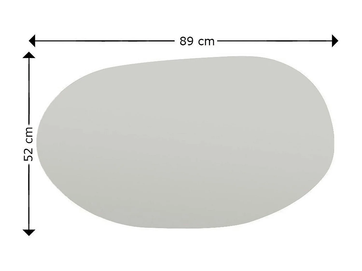 Miroir design organique forme galet 89 cm - style naturel CODY