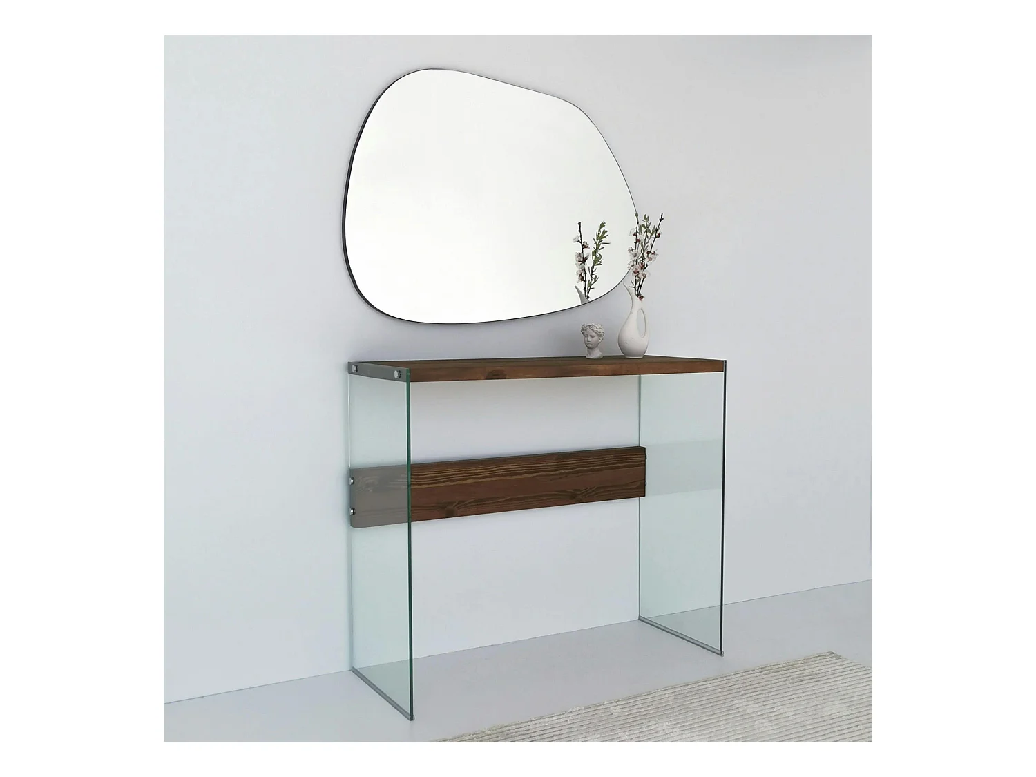 Miroir design organique 75 cm, forme libre CODY
