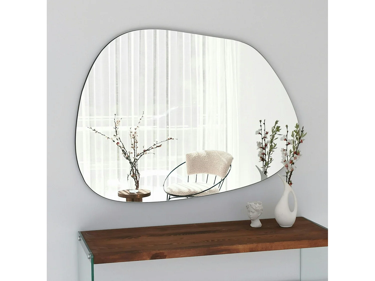 Miroir design organique 75 cm, forme libre CODY