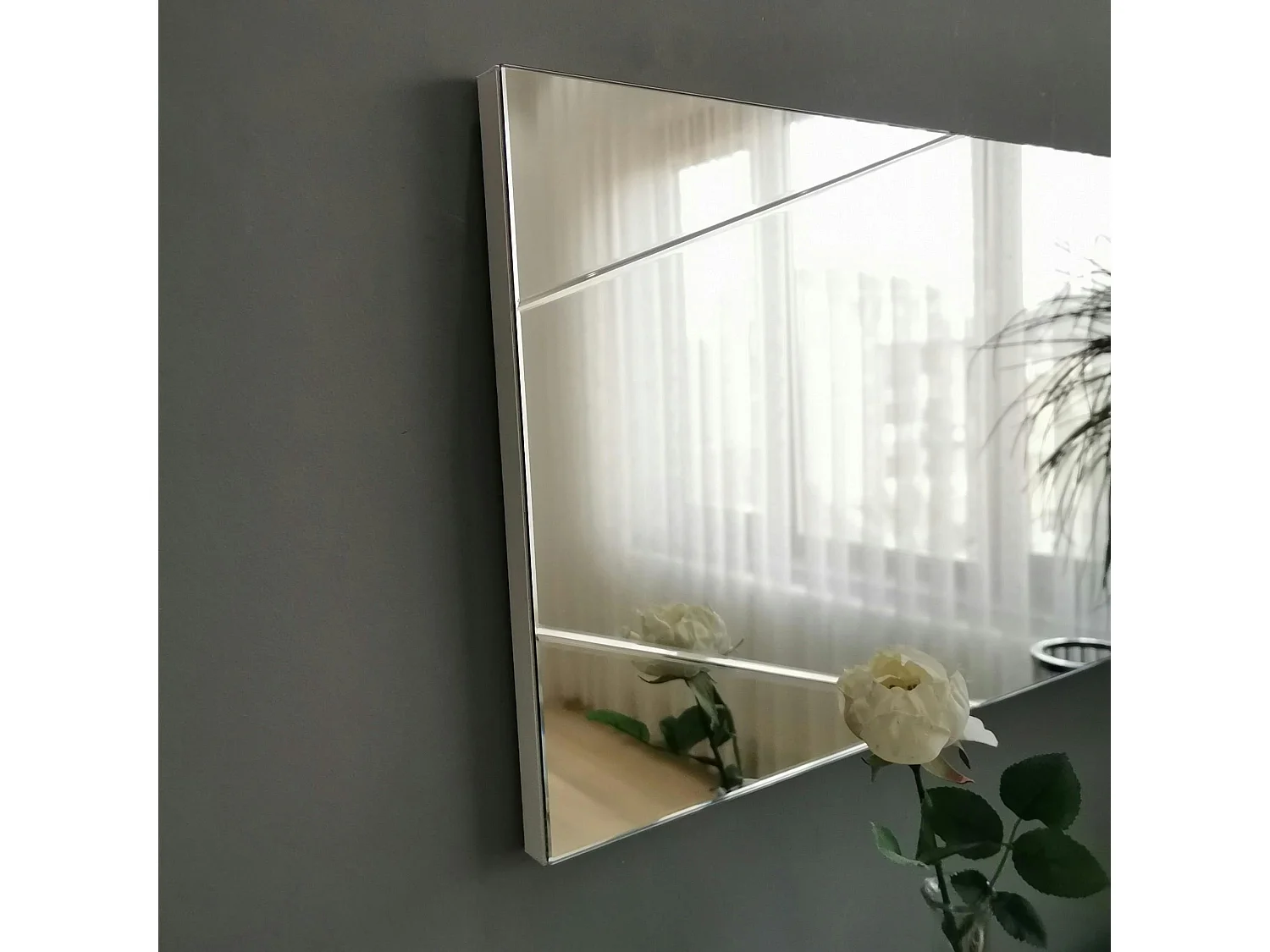 Miroir rectangulaire mural avec angles marqués 105 cm CODY