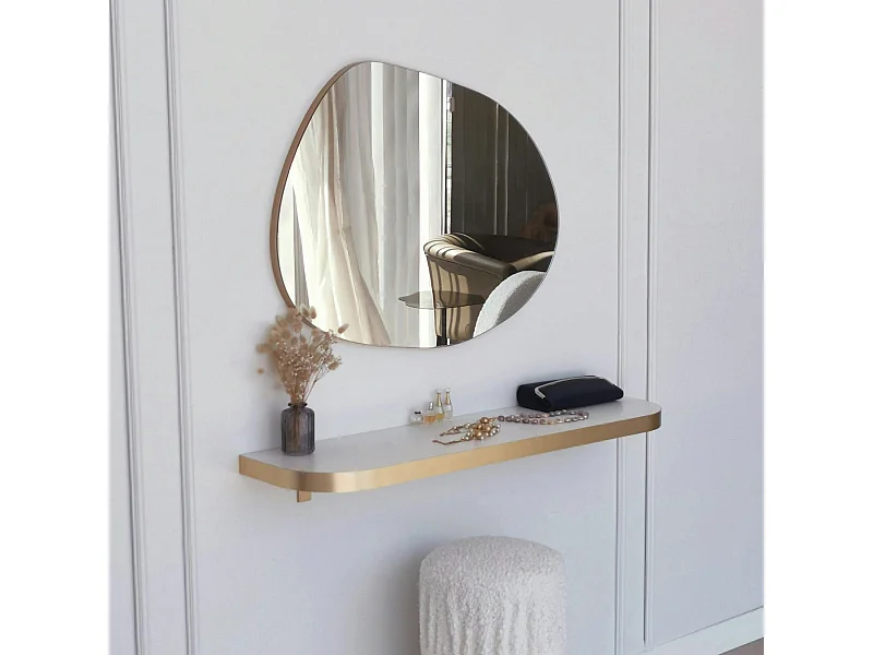 Miroir rond organique 75 cm - entrée, salle de bains CODY