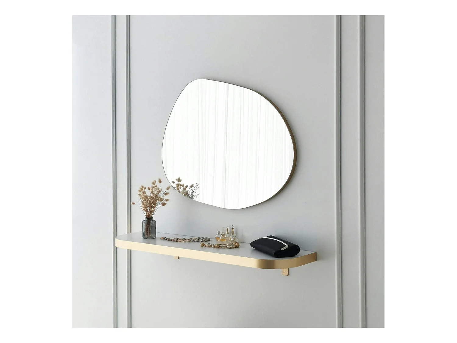 Miroir rond organique 75 cm - entrée, salle de bains CODY