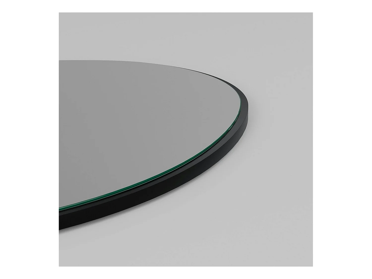 Miroir design organique bord noir 91 cm, forme fluide CODY