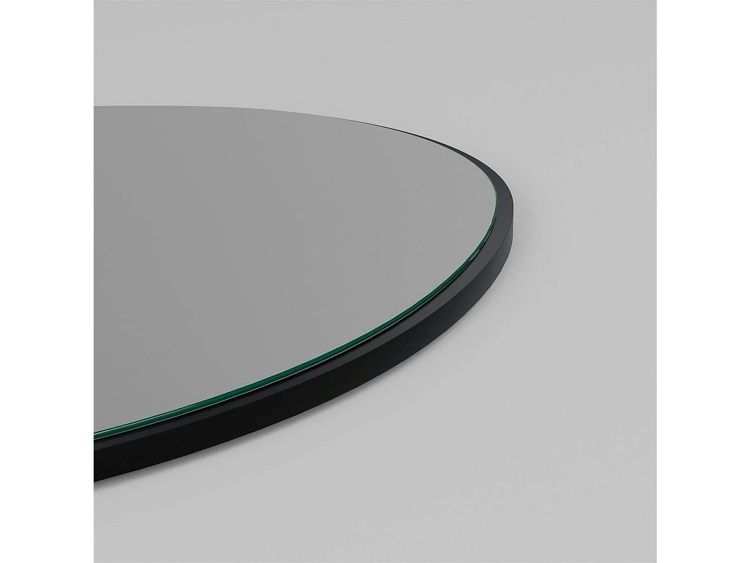 Miroir design organique bord noir 91 cm, forme fluide CODY