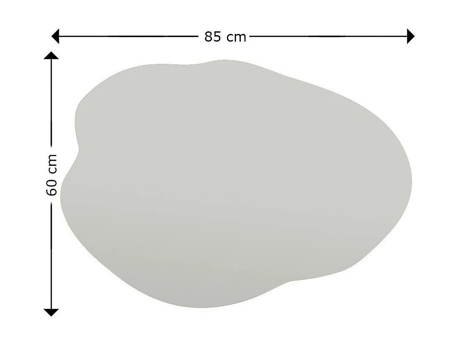 Miroir design organique forme libre 85 cm - style naturel CODY