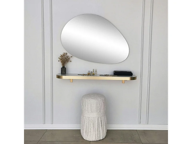 Miroir salon organique 90 cm - style scandinave CODY