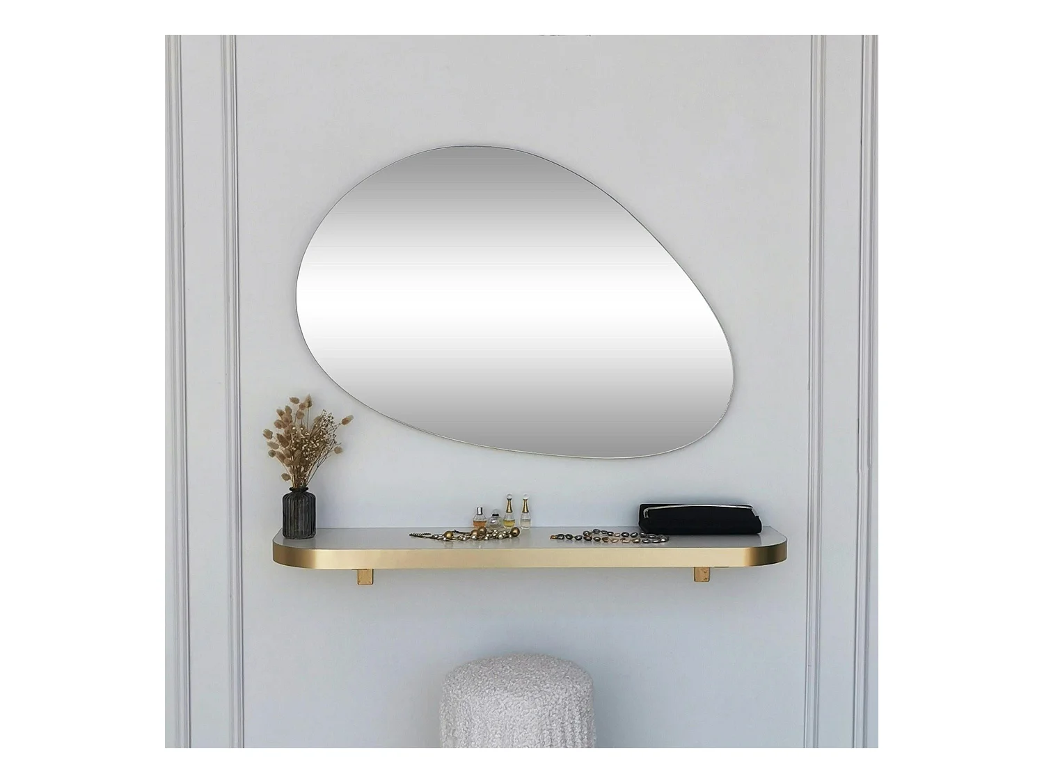 Miroir salon organique 90 cm - style scandinave CODY