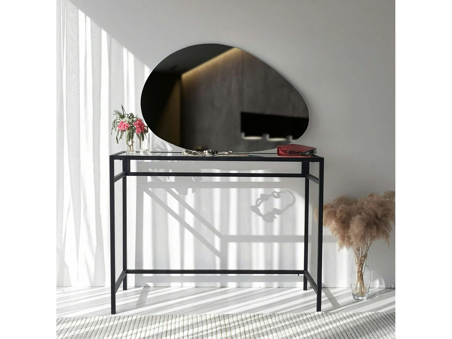 Miroir mural organique forme galet 76 cm - style design CODY