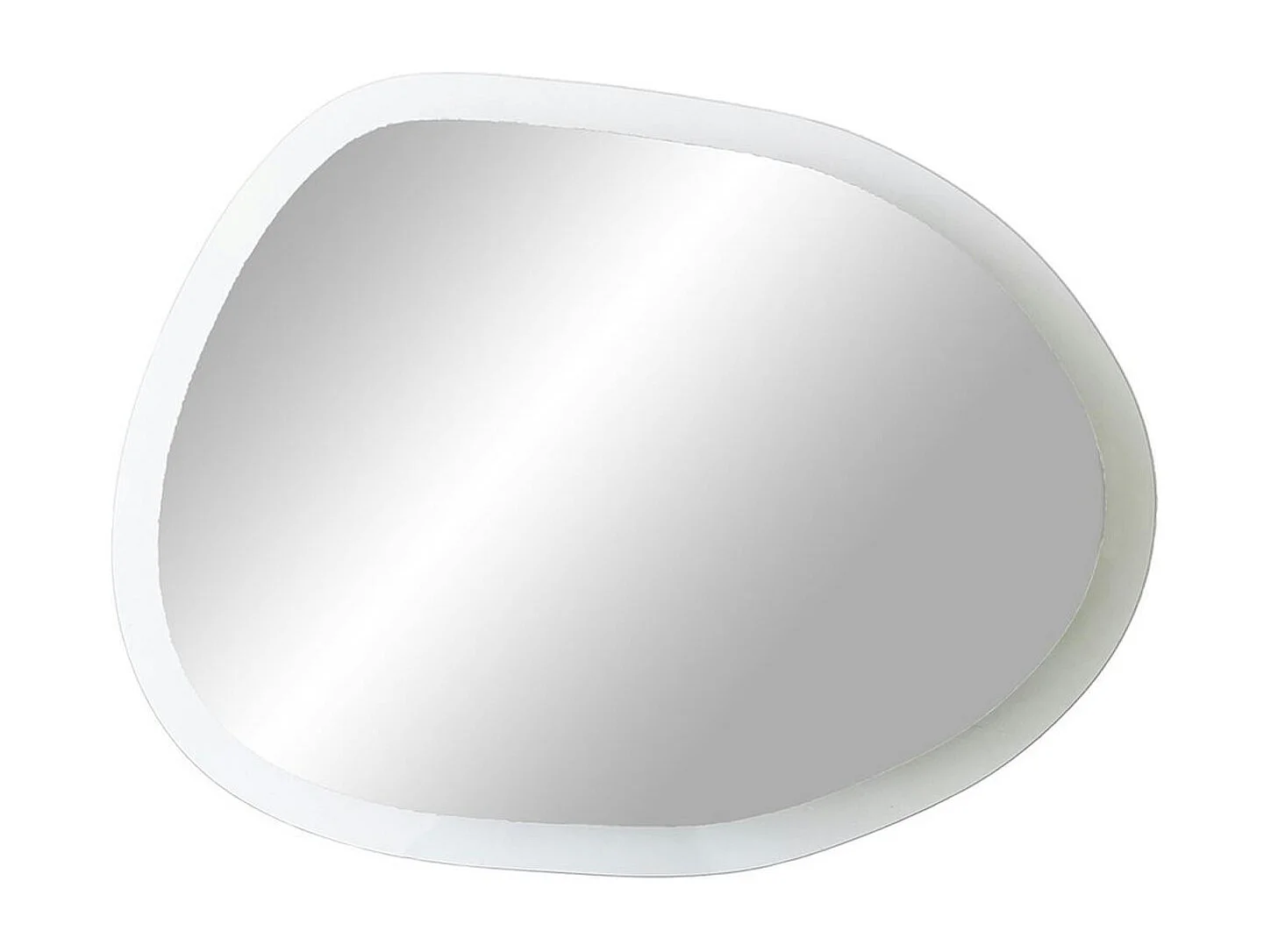 Miroir de salon organique cadre verre transparent 83 cm CODY