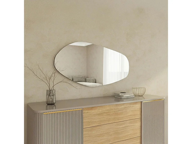 Grand miroir mural organique - forme nature 120 cm CODY