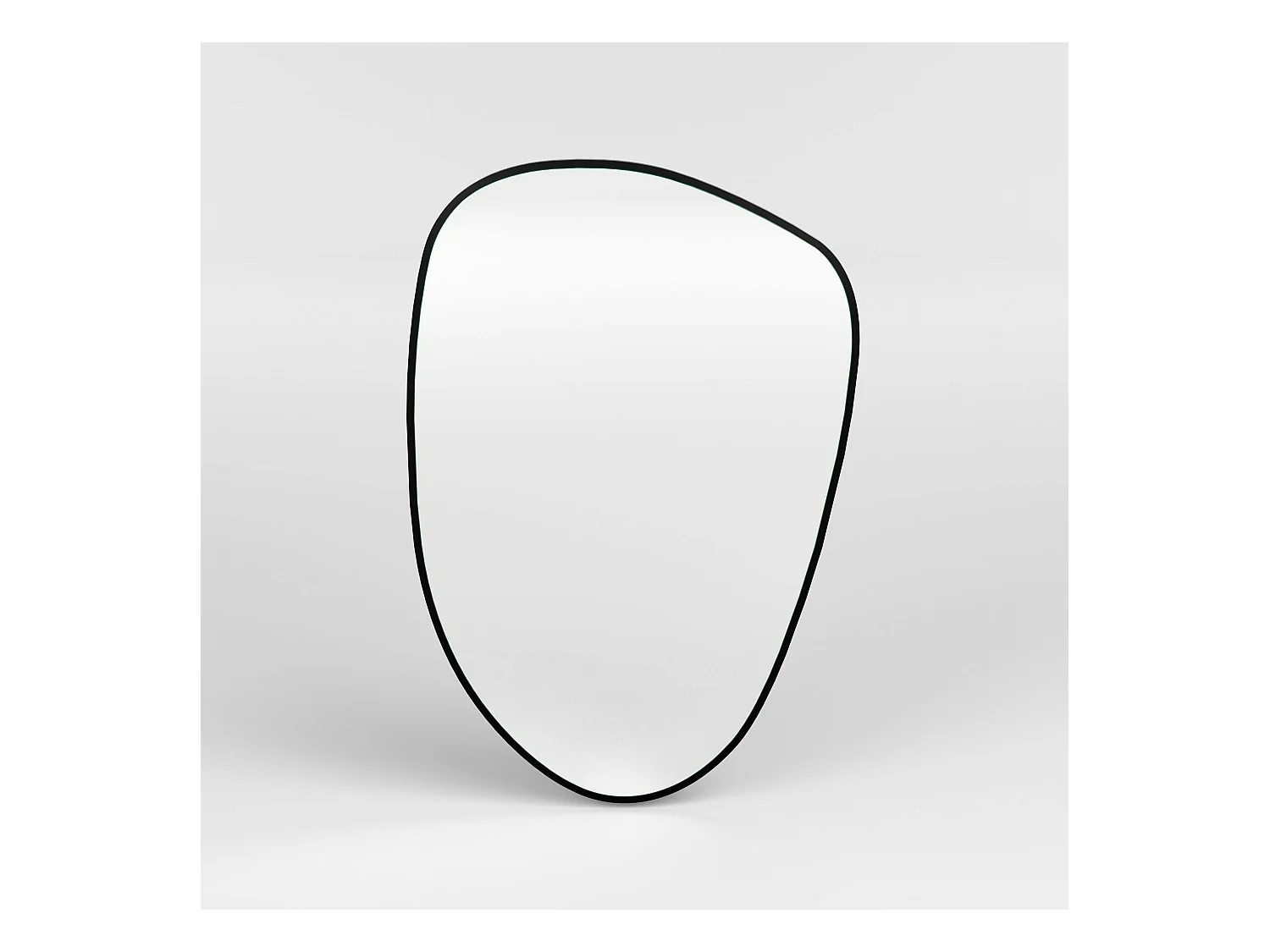 Miroir mural organique cadre noir 91 cm - style moderne CODY