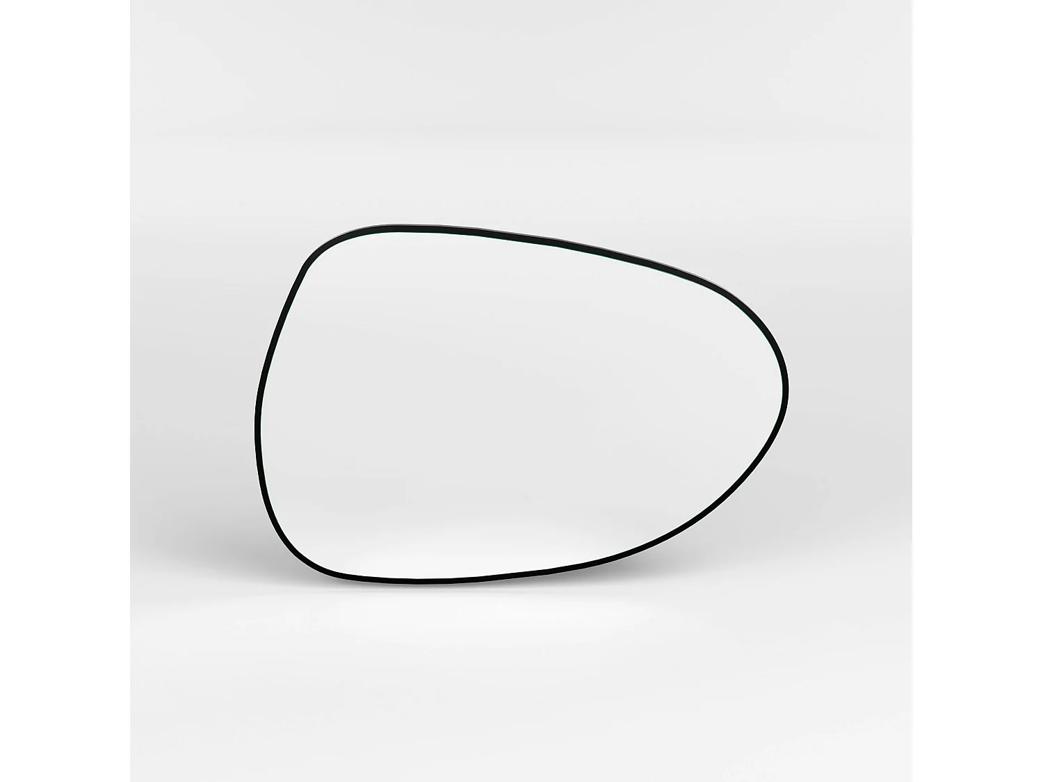 Miroir mural organique cadre noir 91 cm - style moderne CODY
