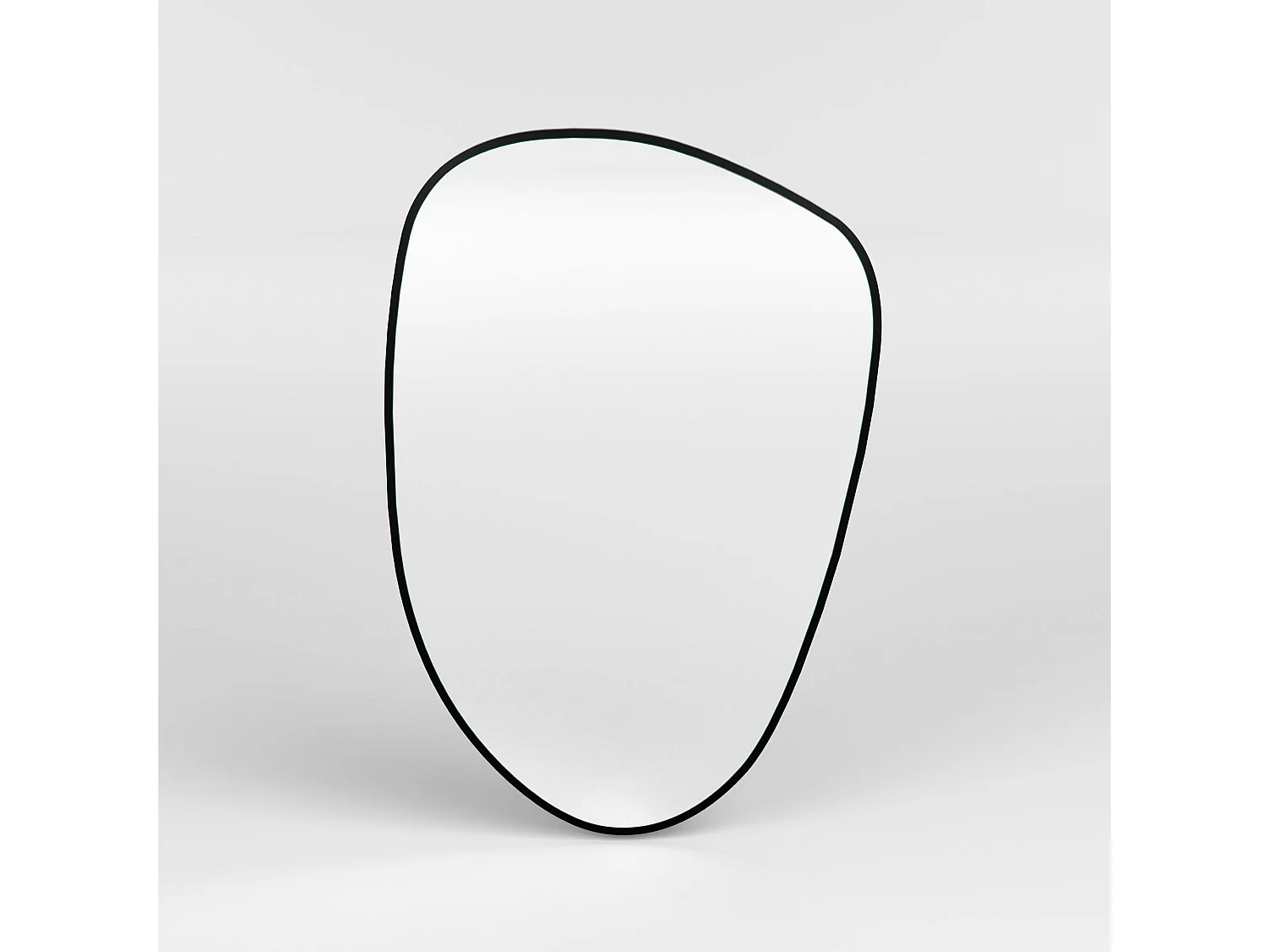 Miroir mural organique cadre noir 91 cm - style moderne CODY