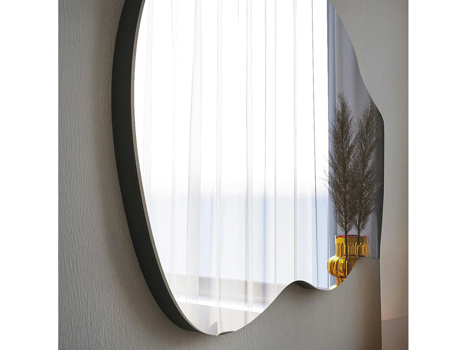 Miroir design organique forme flaque d'eau 72 cm CODY