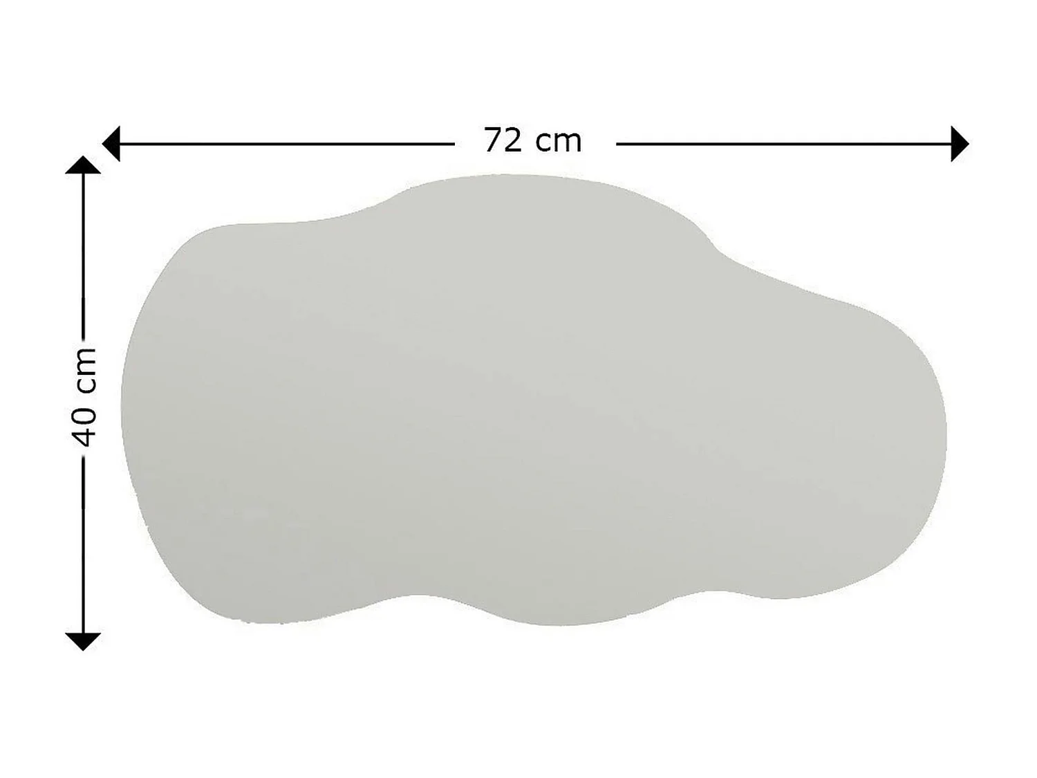 Miroir design organique forme flaque d'eau 72 cm CODY