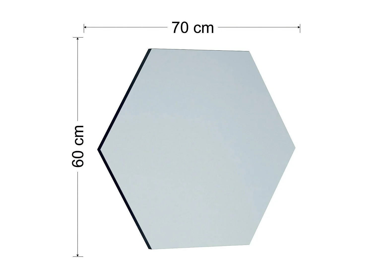 Miroir mural design graphique - forme hexagonale CODY