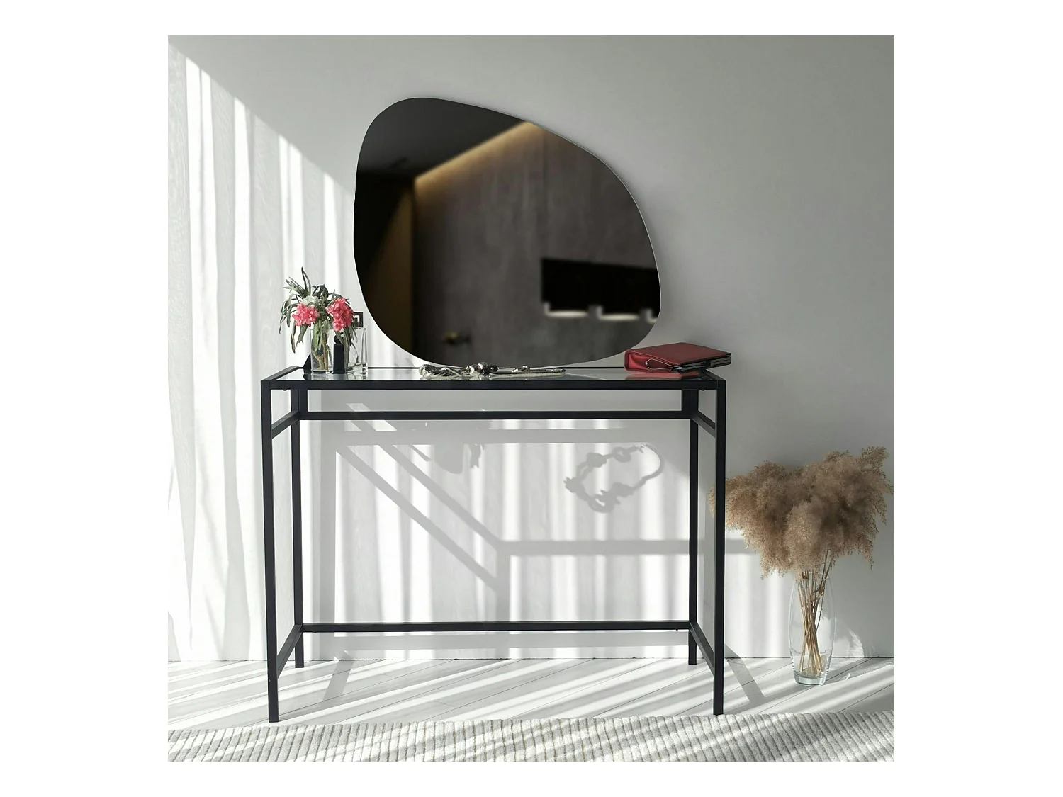 Miroir mural organique forme galet 90 cm - style design CODY