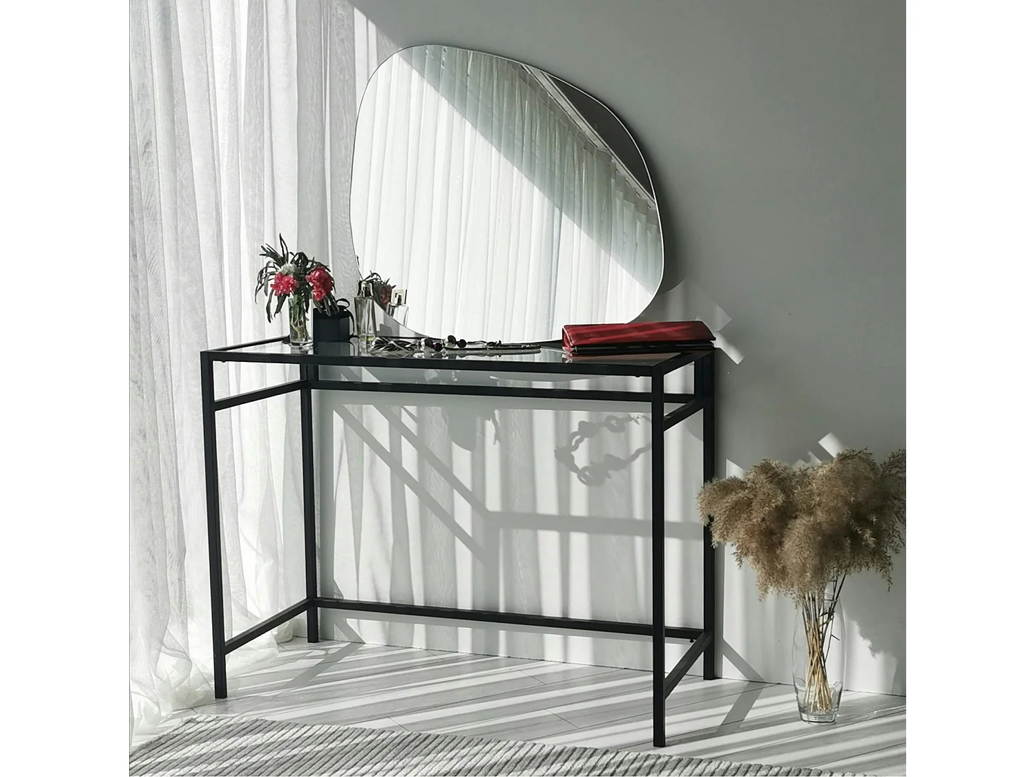 Miroir mural organique forme galet 90 cm - style design CODY