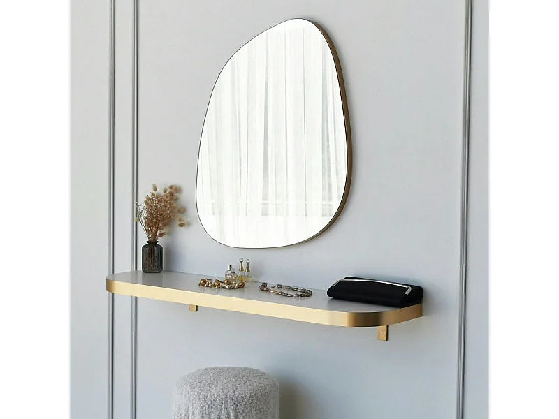 Miroir salle de bains organique 75 cm - style scandinave CODY