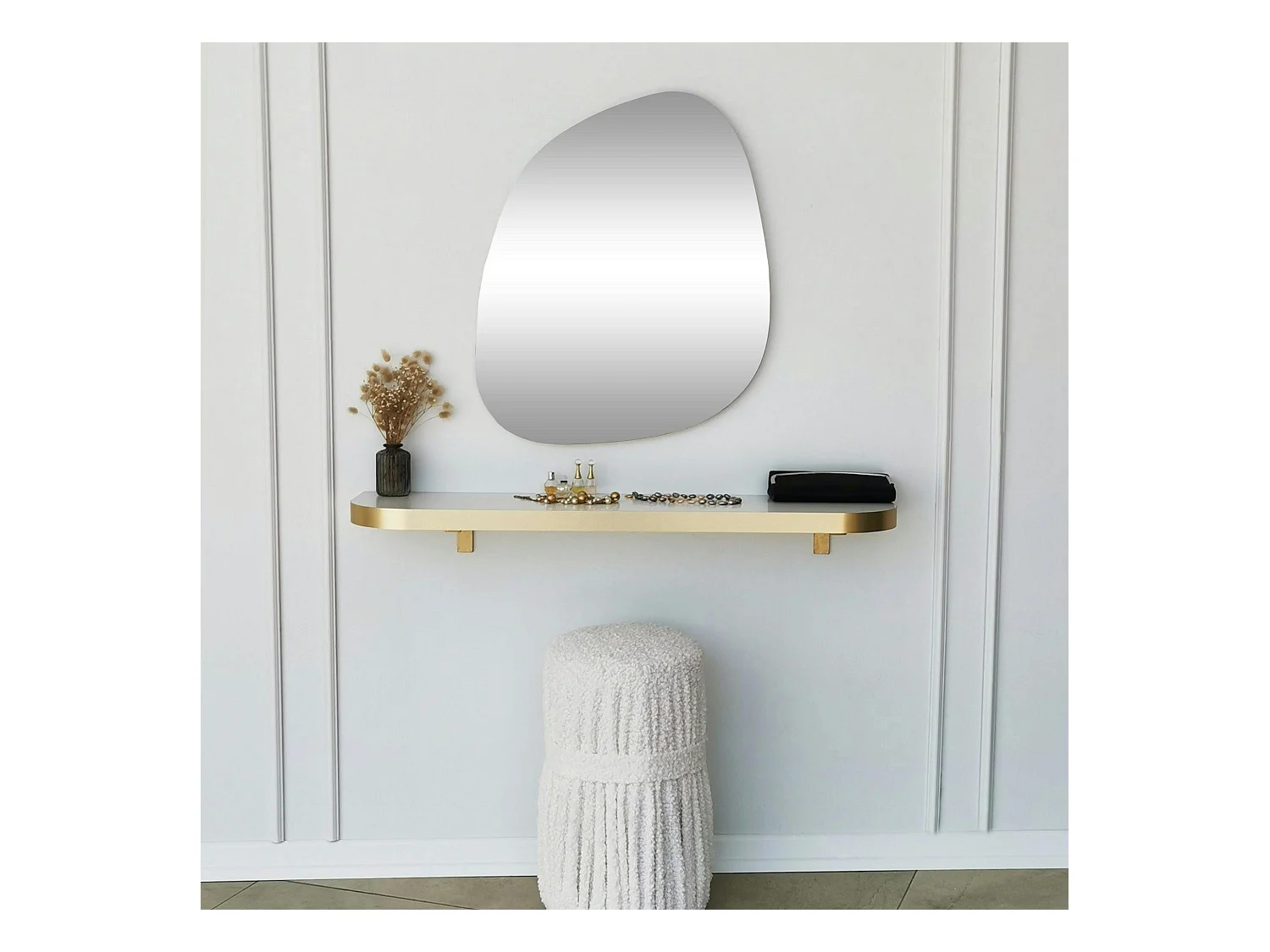 Miroir salle de bains organique 75 cm - style scandinave CODY