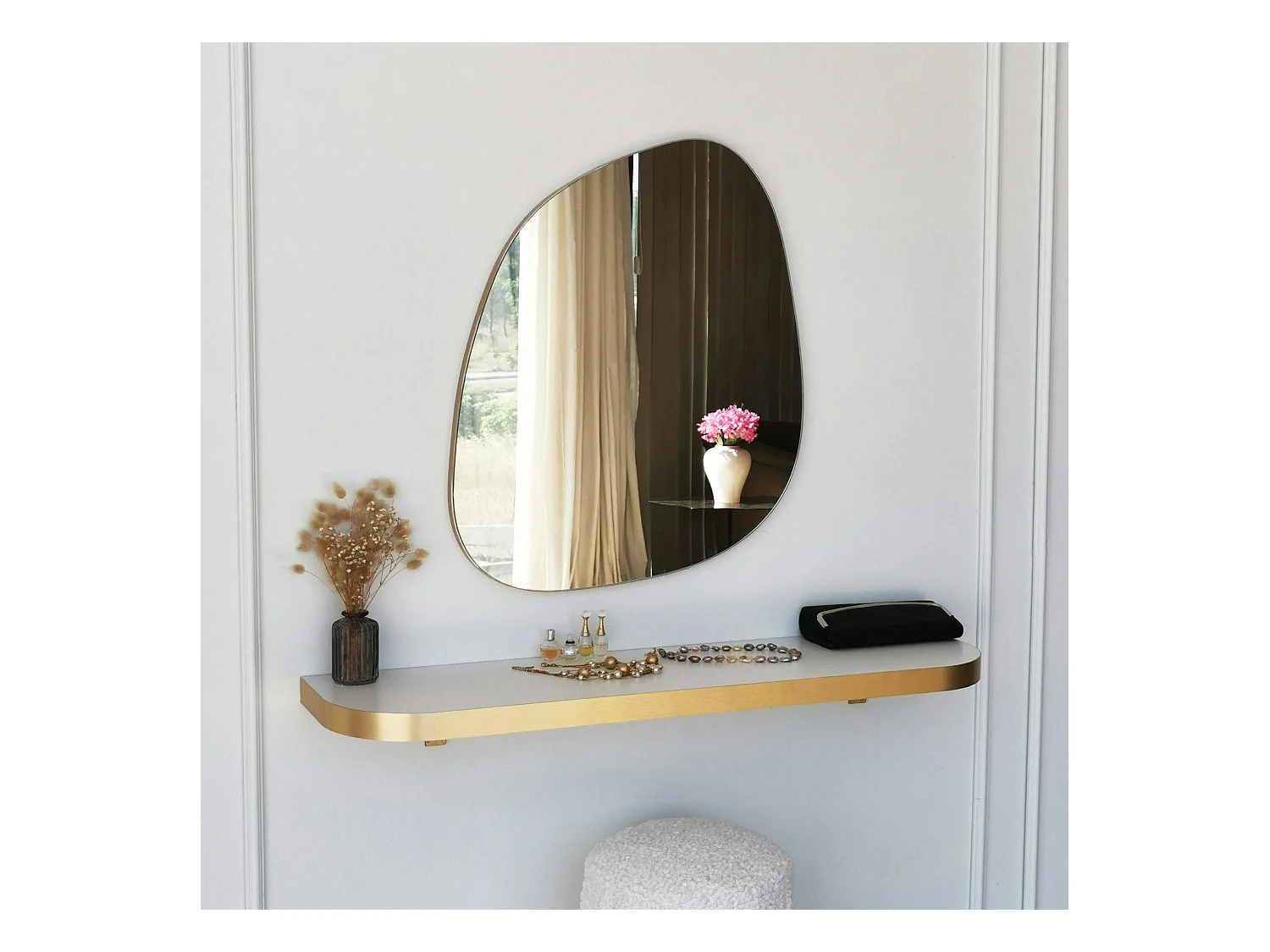 Miroir salle de bains organique 75 cm - style scandinave CODY