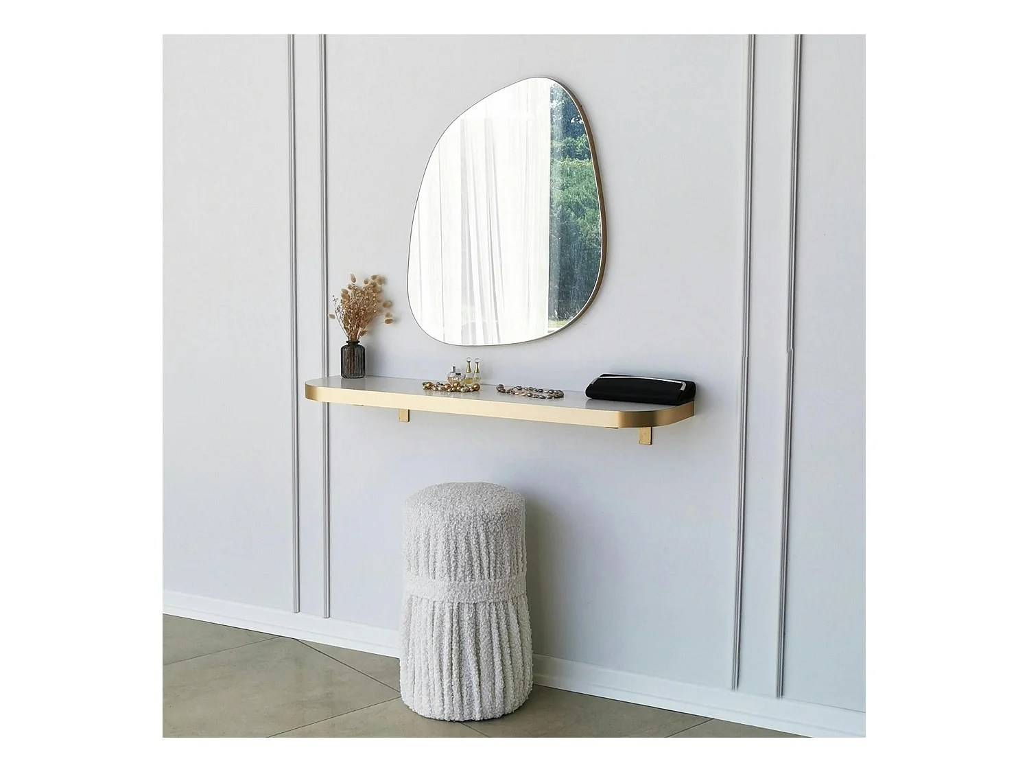Miroir salle de bains organique 75 cm - style scandinave CODY